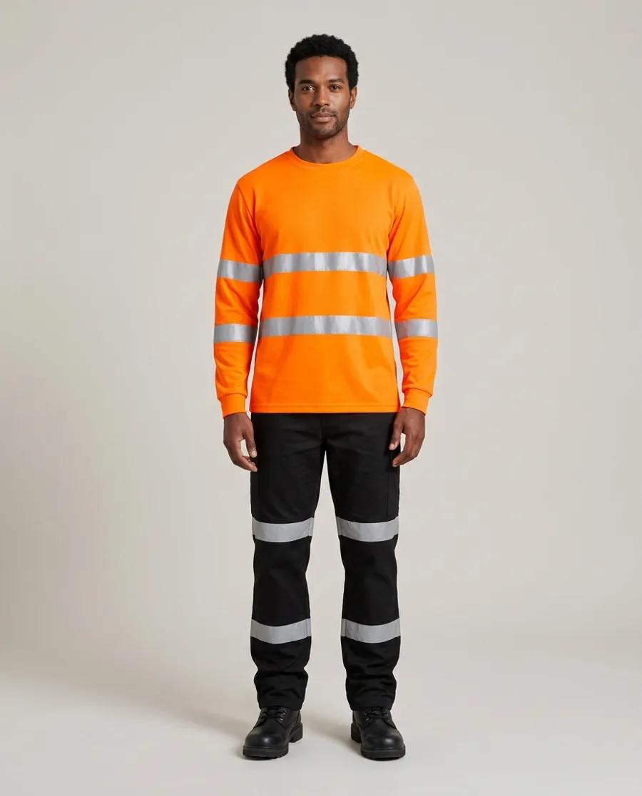 Conjunto Refletivo Laranja (Camisa + Calça)