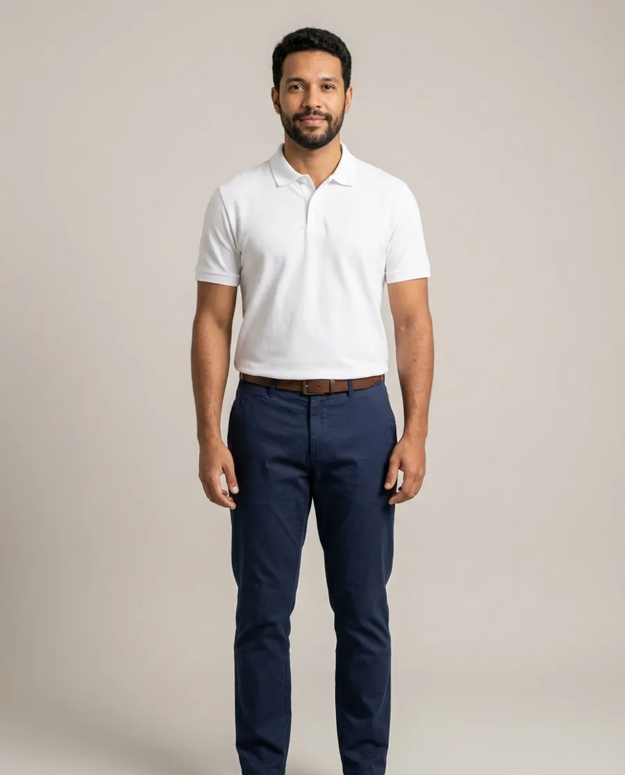 Camisa Gola Polo Branca