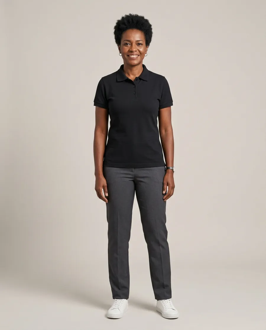 Camisa Gola Polo Preta
